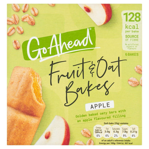 Go Ahead 6 Fruit & Oat Bakes Apple 210g - Bargain Buddy UK